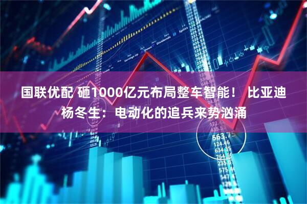国联优配 砸1000亿元布局整车智能！ 比亚迪杨冬生：电动化的追兵来势汹涌